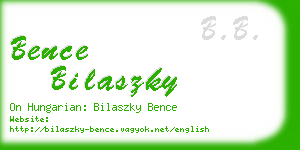 bence bilaszky business card